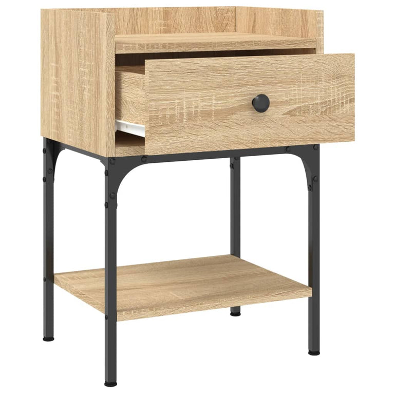 Nachtkastjes 2 st 40,5x31x60 cm bewerkt hout sonoma eikenkleur MeubelReus