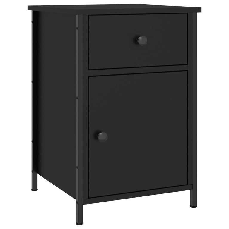 Nachtkastjes 2 st 40x42x60 cm bewerkt hout zwart MeubelReus