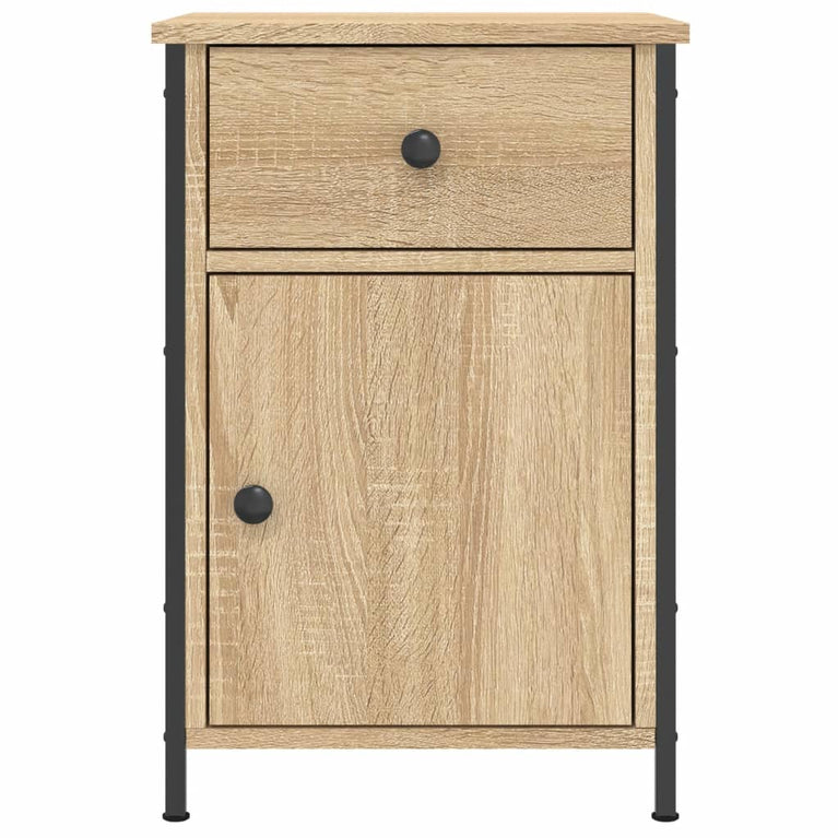Nachtkastje 40x42x60 cm bewerkt hout sonoma eikenkleurig MeubelReus