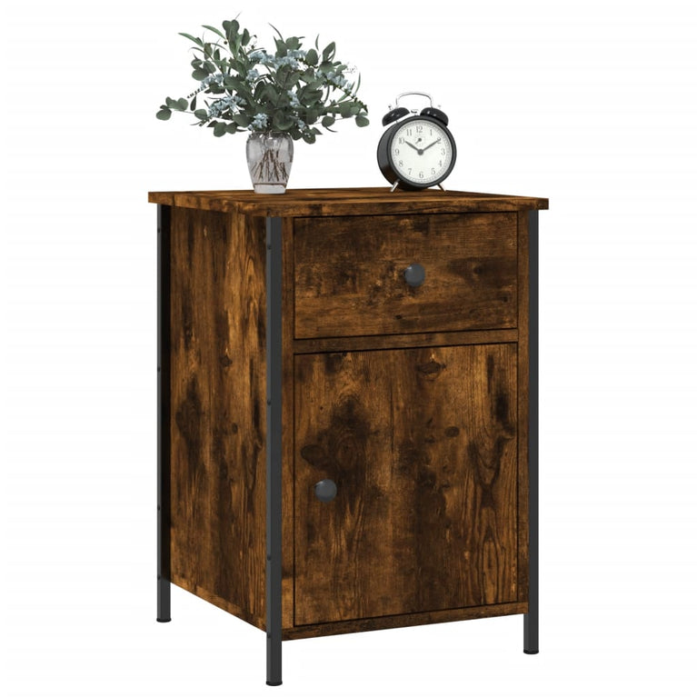 Nachtkastjes 2 st 40x42x60 cm bewerkt hout gerookt eikenkleurig MeubelReus