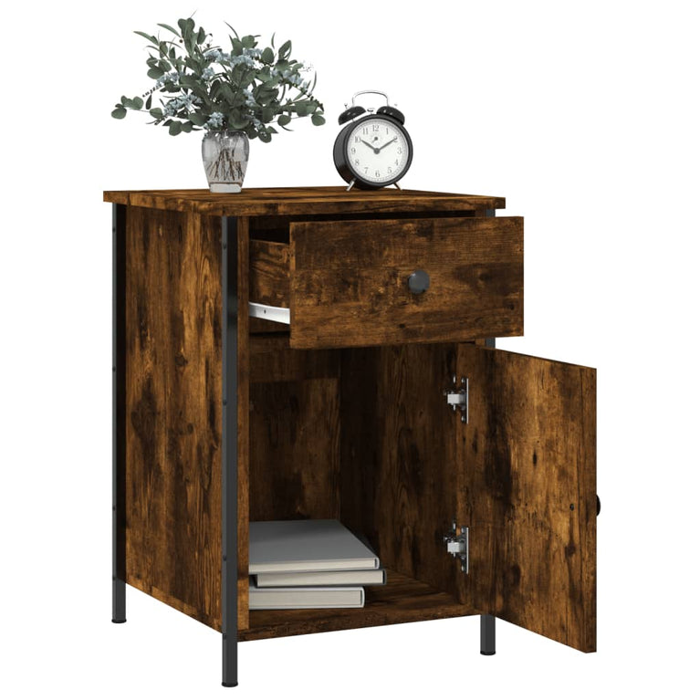 Nachtkastjes 2 st 40x42x60 cm bewerkt hout gerookt eikenkleurig MeubelReus