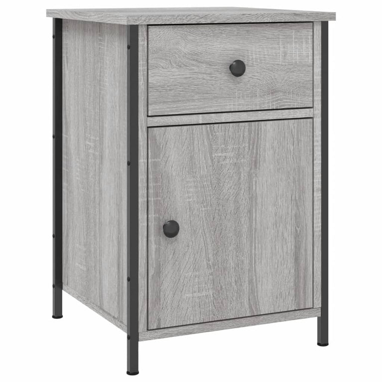 Nachtkastjes 2 st 40x42x60 cm bewerkt hout grijs sonoma eiken MeubelReus