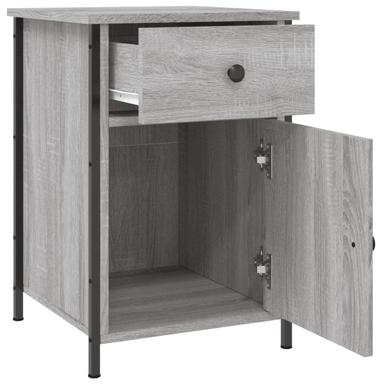 Nachtkastjes 2 st 40x42x60 cm bewerkt hout grijs sonoma eiken MeubelReus