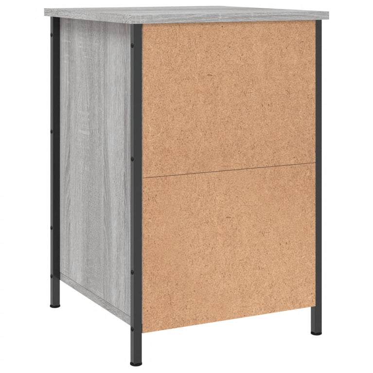 Nachtkastjes 2 st 40x42x60 cm bewerkt hout grijs sonoma eiken MeubelReus
