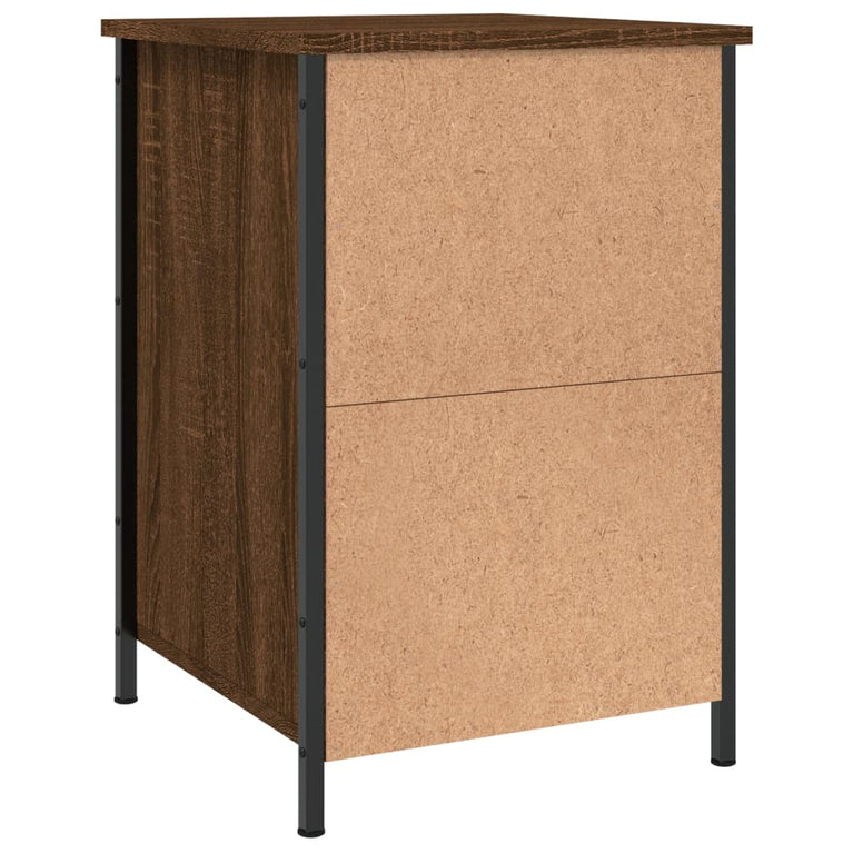 Nachtkastjes 2 st 40x42x60 cm bewerkt hout bruin eikenkleur MeubelReus