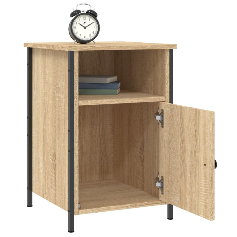 Nachtkastje 40x42x60 cm bewerkt hout sonoma eikenkleurig MeubelReus