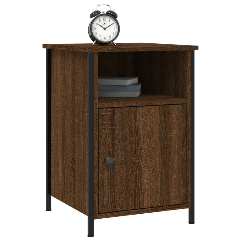 Nachtkastjes 2 st 40x42x60 cm bewerkt hout bruin eikenkleur MeubelReus
