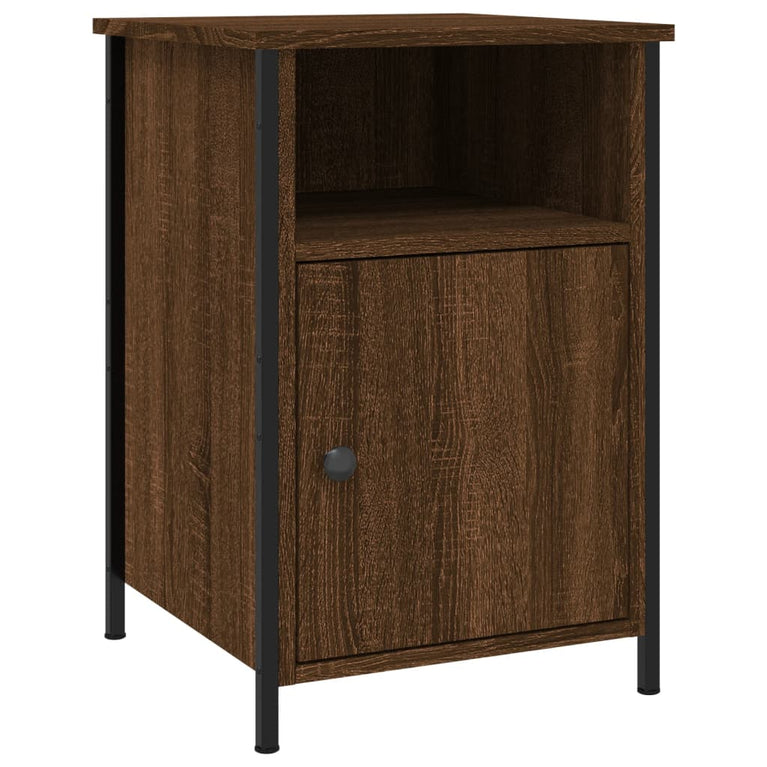 Nachtkastjes 2 st 40x42x60 cm bewerkt hout bruin eikenkleur MeubelReus