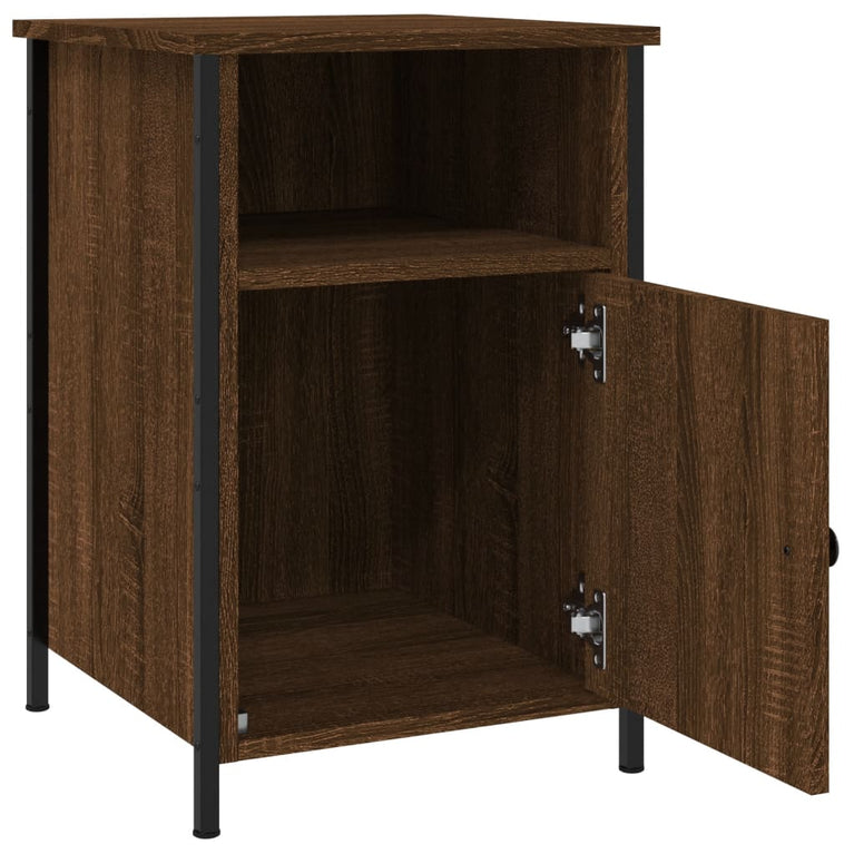 Nachtkastjes 2 st 40x42x60 cm bewerkt hout bruin eikenkleur MeubelReus