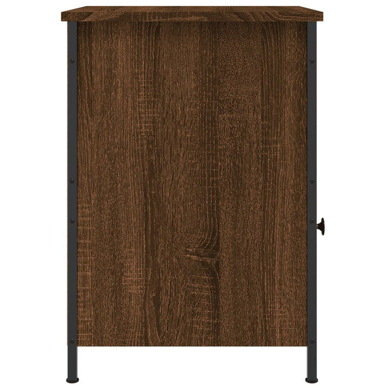 Nachtkastjes 2 st 40x42x60 cm bewerkt hout bruin eikenkleur MeubelReus