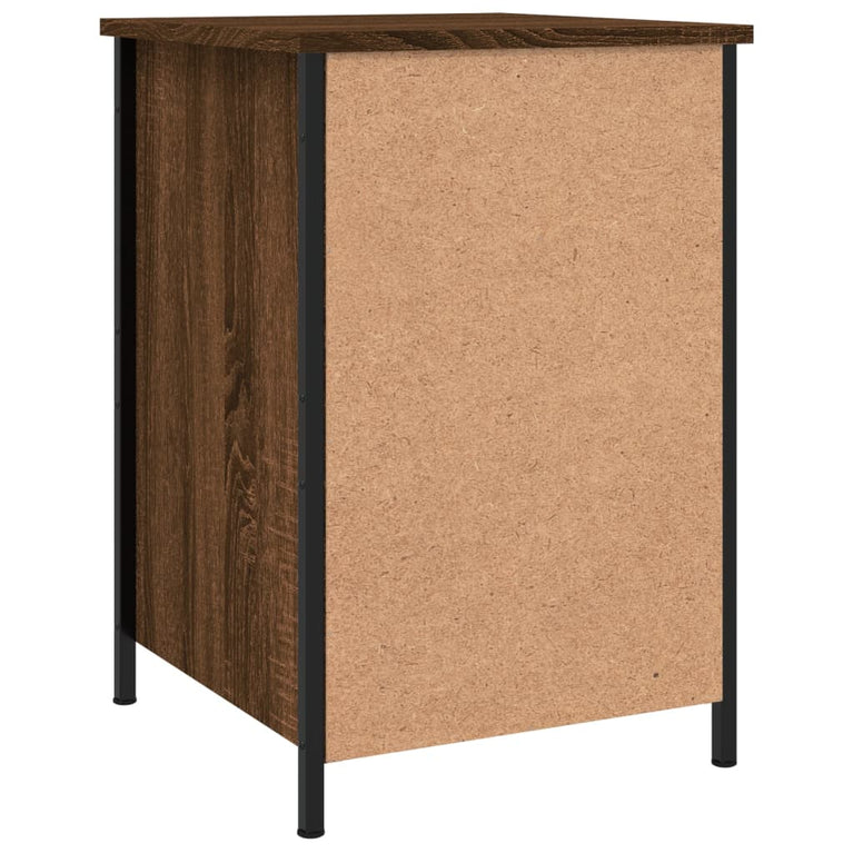 Nachtkastjes 2 st 40x42x60 cm bewerkt hout bruin eikenkleur MeubelReus