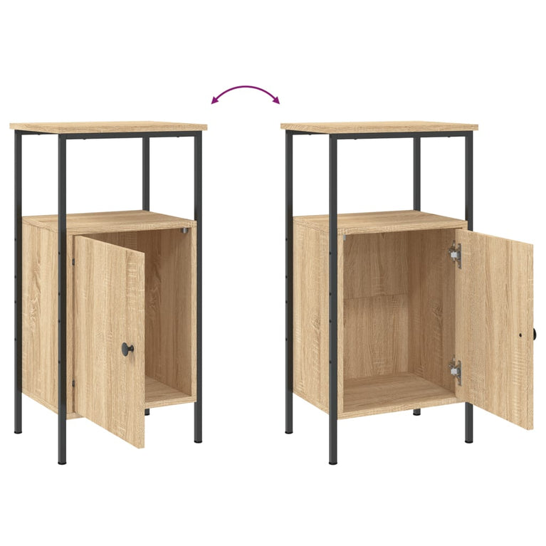 Nachtkastjes 2 st 41x31x80 cm sonoma eikenkleurig MeubelReus