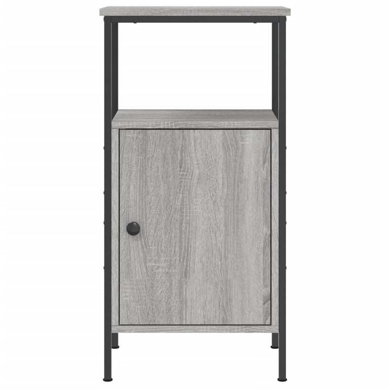 Nachtkastjes 2 st 41x31x80 cm bewerkt hout grijs sonoma eiken MeubelReus
