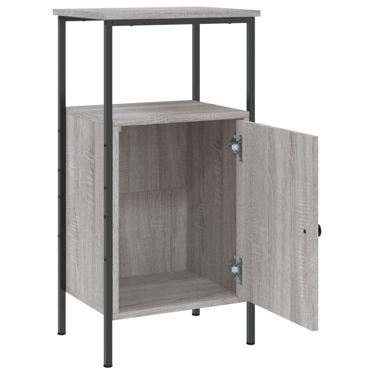 Nachtkastjes 2 st 41x31x80 cm bewerkt hout grijs sonoma eiken MeubelReus