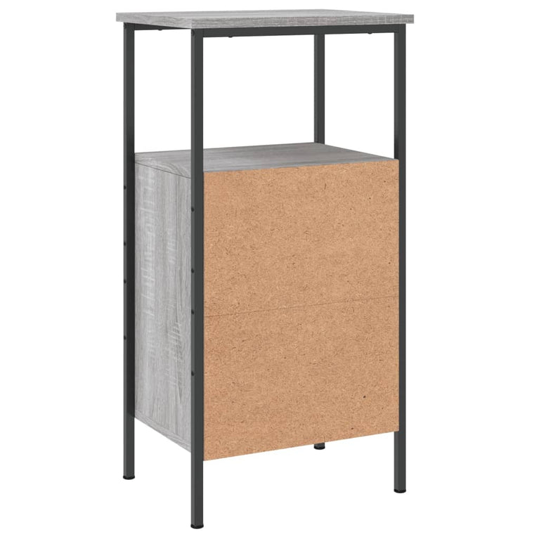 Nachtkastjes 2 st 41x31x80 cm bewerkt hout grijs sonoma eiken MeubelReus
