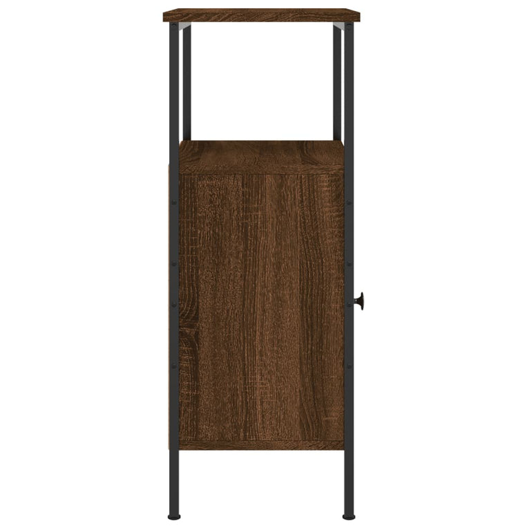 Nachtkastjes 2 st 41x31x80 cm bewerkt hout bruin eikenkleur MeubelReus