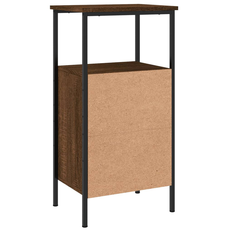 Nachtkastjes 2 st 41x31x80 cm bewerkt hout bruin eikenkleur MeubelReus