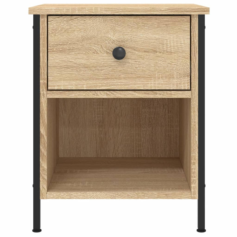 Nachtkastje 40x42x50 cm bewerkt hout sonoma eikenkleurig MeubelReus