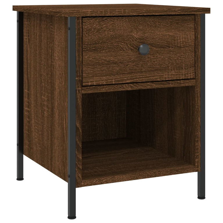 Nachtkastjes 2 st 40x42x50 cm bewerkt hout bruin eikenkleur MeubelReus