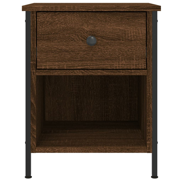 Nachtkastjes 2 st 40x42x50 cm bewerkt hout bruin eikenkleur MeubelReus