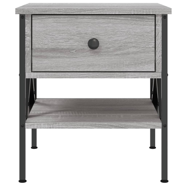 Nachtkastjes 2 st 40x42x45 cm bewerkt hout grijs sonoma eiken MeubelReus