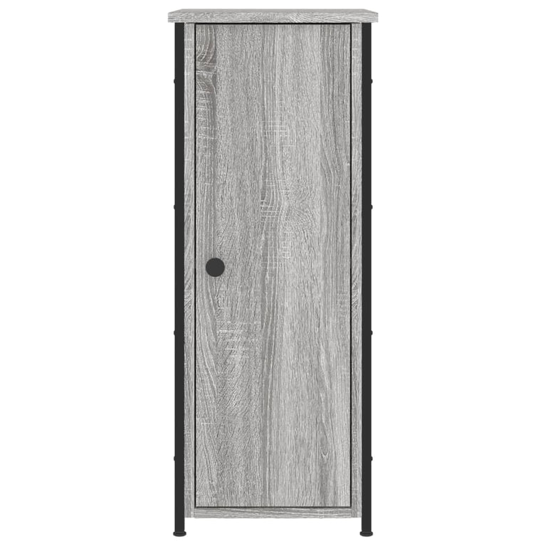 Nachtkastje 32x42x80 cm bewerkt hout grijs sonoma eikenkleurig MeubelReus
