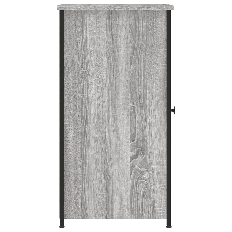 Nachtkastje 32x42x80 cm bewerkt hout grijs sonoma eikenkleurig MeubelReus