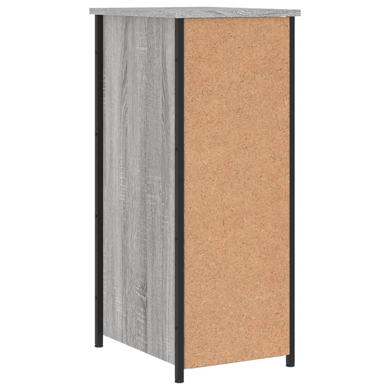 Nachtkastje 32x42x80 cm bewerkt hout grijs sonoma eikenkleurig MeubelReus