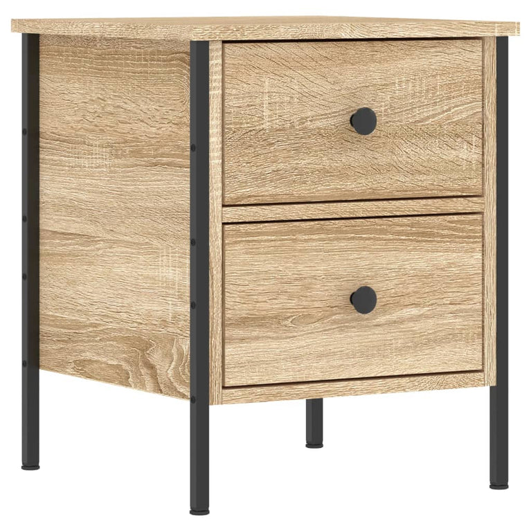 Nachtkastje 40x42x50 cm bewerkt hout sonoma eikenkleurig MeubelReus
