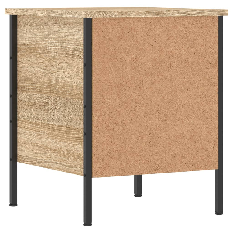 Nachtkastje 40x42x50 cm bewerkt hout sonoma eikenkleurig MeubelReus