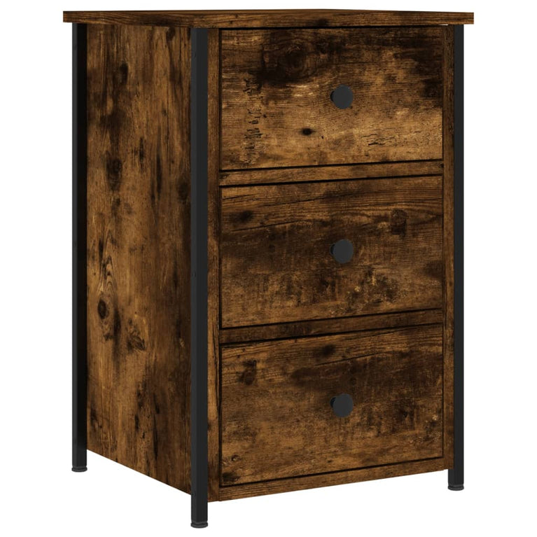 Nachtkastjes 2 st 40x36x60 cm bewerkt hout gerookt eikenkleurig MeubelReus