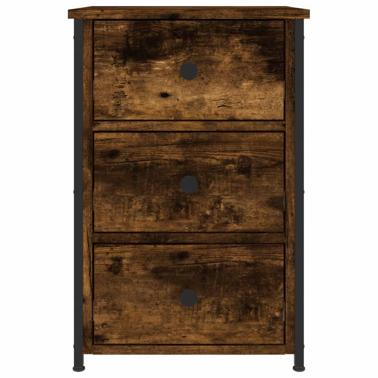 Nachtkastjes 2 st 40x36x60 cm bewerkt hout gerookt eikenkleurig MeubelReus