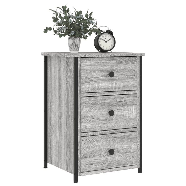 Nachtkastjes 2 st 40x36x60 cm bewerkt hout grijs sonoma eiken MeubelReus