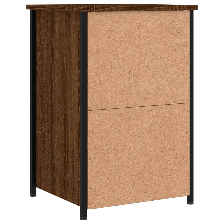 Nachtkastjes 2 st 40x36x60 cm bewerkt hout bruin eikenkleur MeubelReus