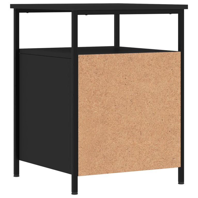 Nachtkastje 44x45x60 cm bewerkt hout zwart