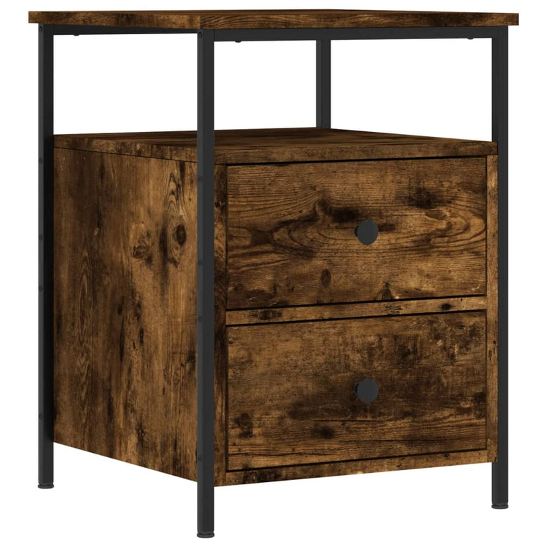 Nachtkastjes 2 st 44x45x60 cm bewerkt hout gerookt eikenkleurig MeubelReus