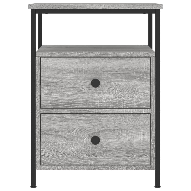 Nachtkastjes 2 st 44x45x60 cm bewerkt hout grijs sonoma eiken MeubelReus