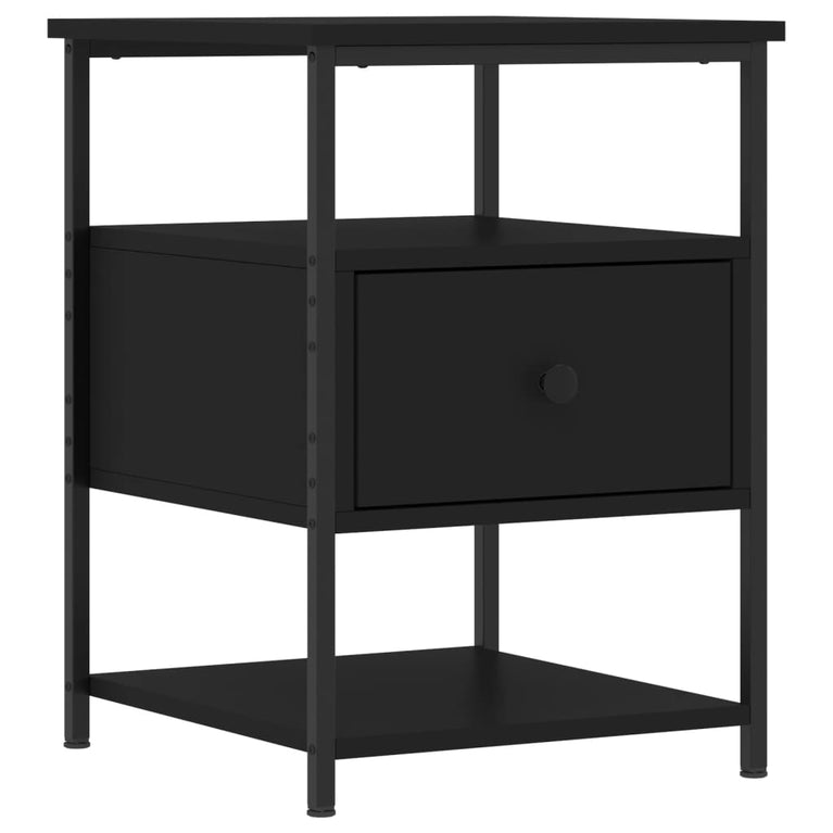 Nachtkastjes 2 st 40x42x56 cm bewerkt hout zwart MeubelReus