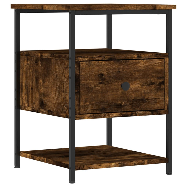 Nachtkastjes 2 st 40x42x56 cm bewerkt hout gerookt eikenkleurig MeubelReus
