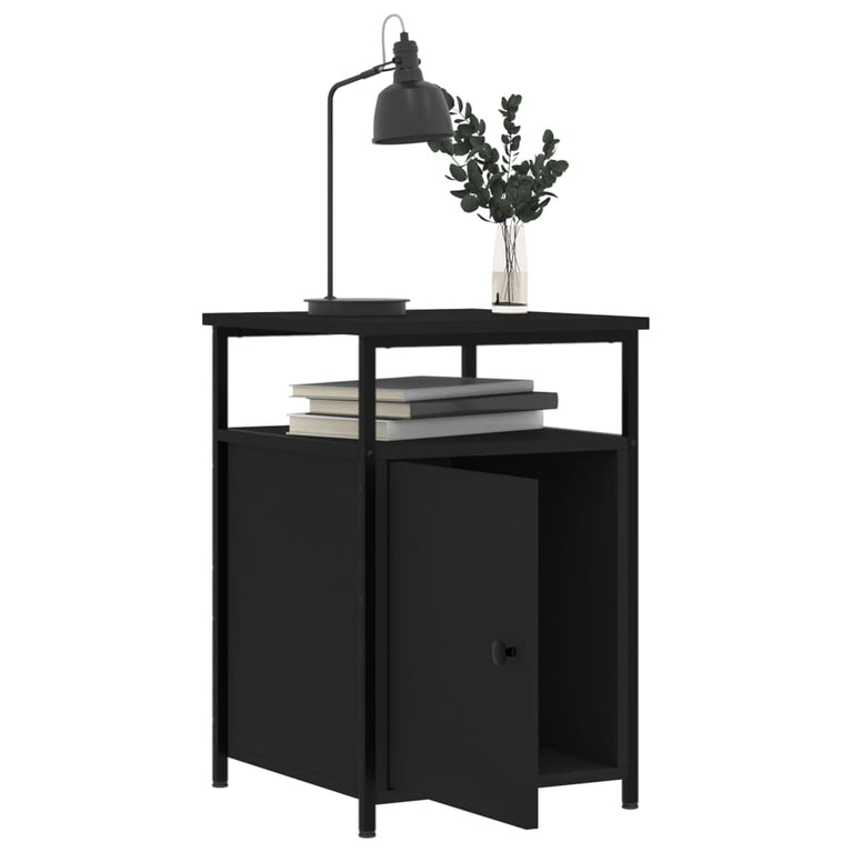 Nachtkastjes 2 st 40x42x60 cm bewerkt hout zwart MeubelReus