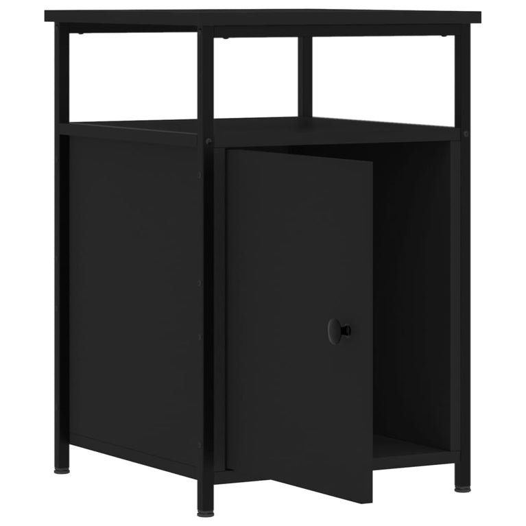 Nachtkastjes 2 st 40x42x60 cm bewerkt hout zwart MeubelReus