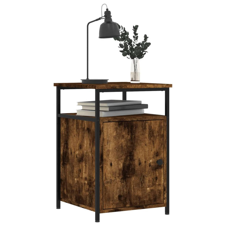 Nachtkastjes 2 st 40x42x60 cm bewerkt hout gerookt eikenkleurig MeubelReus