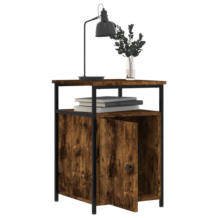 Nachtkastjes 2 st 40x42x60 cm bewerkt hout gerookt eikenkleurig MeubelReus