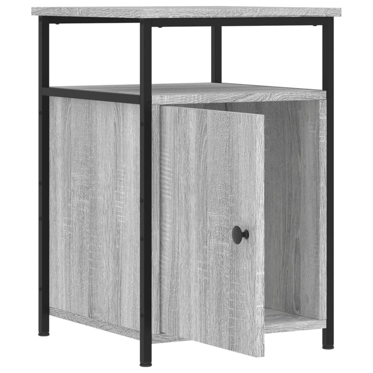 Nachtkastjes 2 st 40x42x60 cm bewerkt hout grijs sonoma eiken MeubelReus