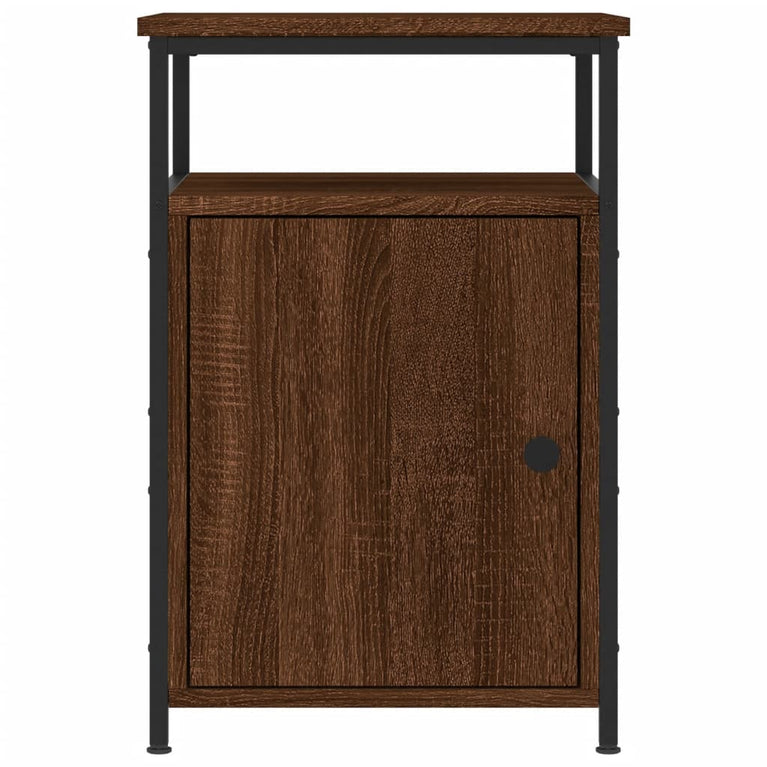 Nachtkastjes 2 st 40x42x60 cm bewerkt hout bruin eikenkleur MeubelReus
