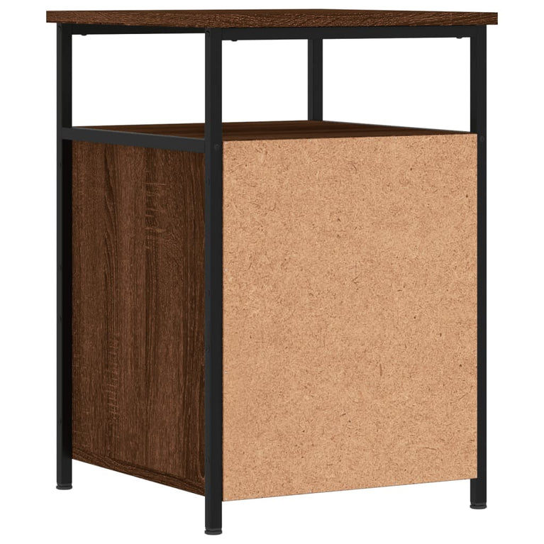 Nachtkastjes 2 st 40x42x60 cm bewerkt hout bruin eikenkleur MeubelReus