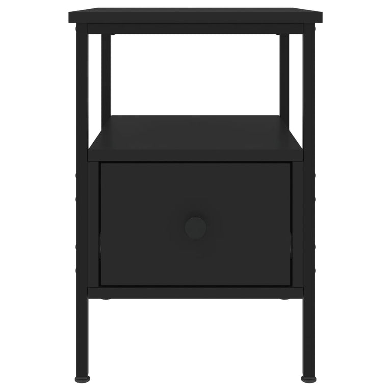 Nachtkastjes 2 st 34x36x50 cm bewerkt hout zwart MeubelReus