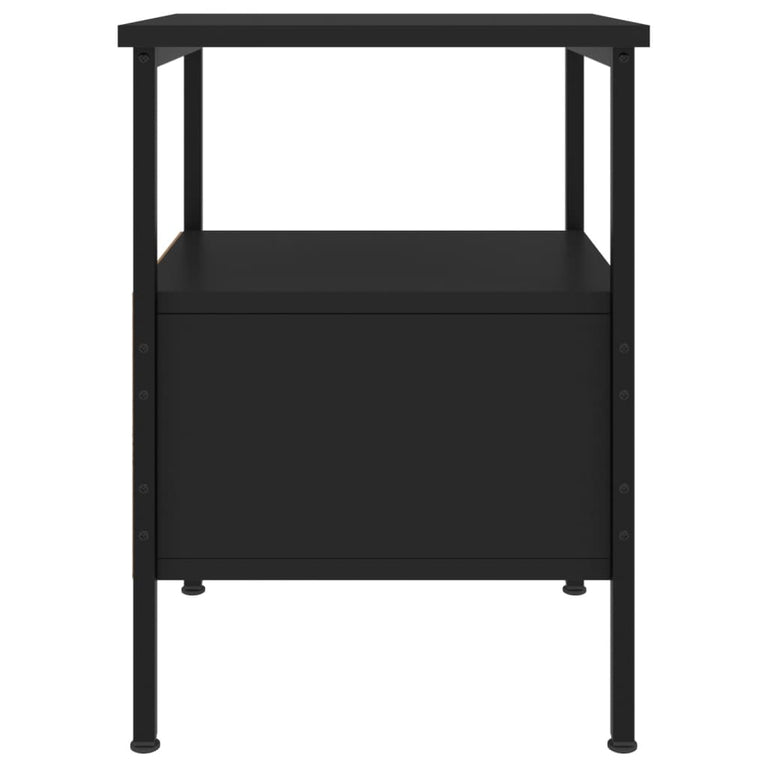 Nachtkastjes 2 st 34x36x50 cm bewerkt hout zwart MeubelReus