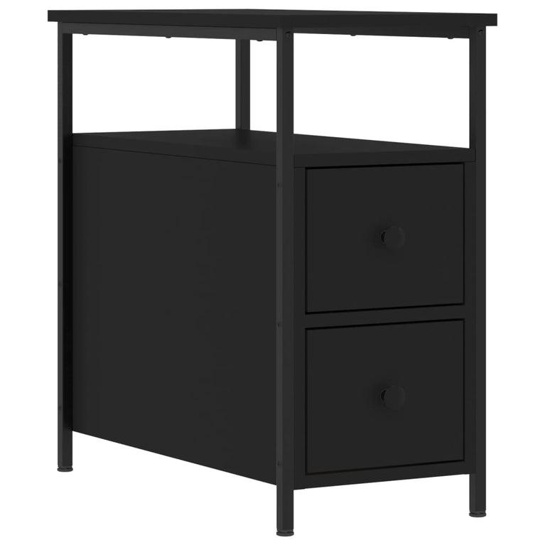 Nachtkastjes 2 st 30x60x60 cm bewerkt hout zwart MeubelReus