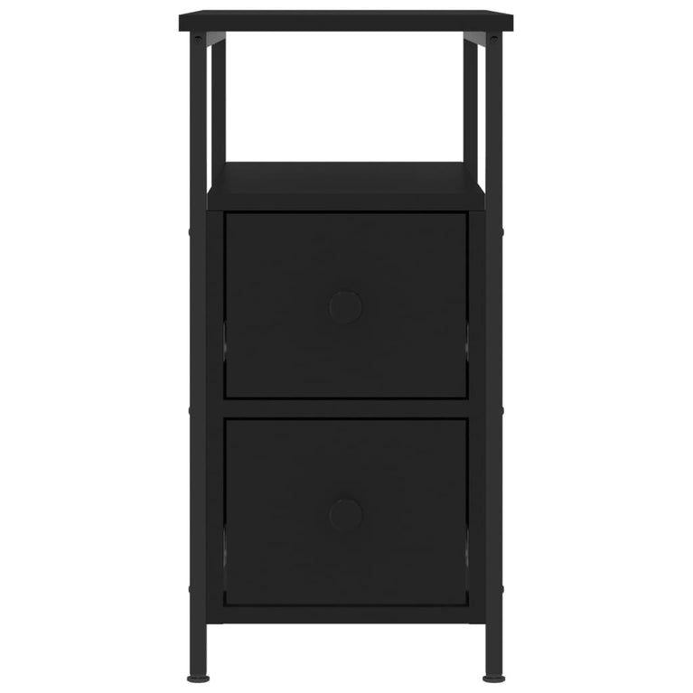 Nachtkastjes 2 st 30x60x60 cm bewerkt hout zwart MeubelReus